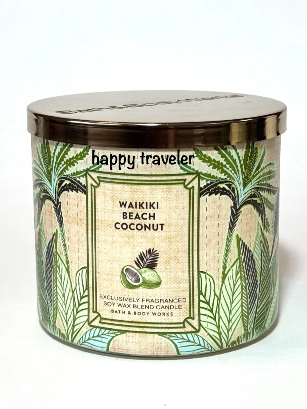 WAIKIKI BEACH COCONUT 3 Wick Candle